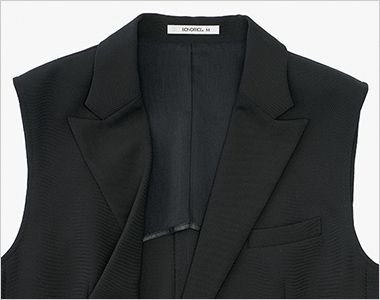 ロングベスト 背抜き仕立て。
裏地は背抜き仕立て。通気性がよく快適に着られ
ます。