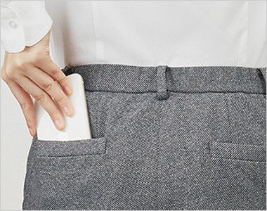 Bonmax AP6248 [通年]裾上げらくらくパンツ[ニット/抗菌防臭] 左右両方に箱ポケット付き