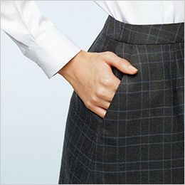 Bonmax AS2275 [通年]ジュビリー Aラインスカート 無地 ストレッチ＆抗菌防臭加工 出し入れしやすい斜めポケット