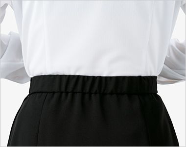 Bonmax AS2808 [春夏用]Dry Ease Bottom(ドライイーズボトム)Aラインスカート[2WAYストレッチ/撥水/防汚] 後ろウエストゴム ウエストは後ろゴム仕様。スッキリ見えなのに、アジャストするゴムでラクな着心地。