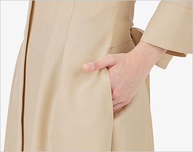 BONMAX AUO5302 [通年]BONCIERGE meets Audire ワンピース[ストレッチ] 出し入れしやすい形状の大きめポケットが両脇に付いています。