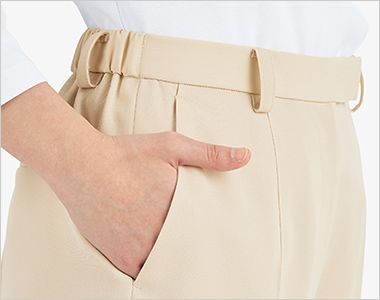 BONMAX AUS2301 [通年]BONCIERGE meets Audire プリーツスカート（ロング丈）[2WAYストレッチ/防汚] 出し入れしやすい両脇斜めポケット付きです。