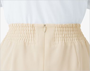 BONMAX AUS2301 [通年]BONCIERGE meets Audire プリーツスカート（ロング丈）[2WAYストレッチ/防汚] ウエストは後ろゴム仕様。スッキリ見えて、アジャストするゴムでラクな着心地。