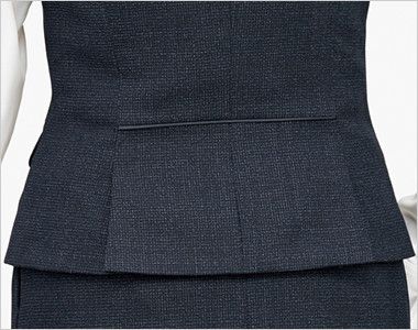 Bonmax AV1275[通年]ポリジン ベスト [ストレッチ/抗菌防臭] 裾のベンツで腰まわりゆったり。腰位置を高く見せるウエストパイピング付き。
