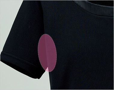 [アウトレット]Bonmax BCK7302 [通年]半袖ニット[衿ぐりサテン切替え] 消臭テープ