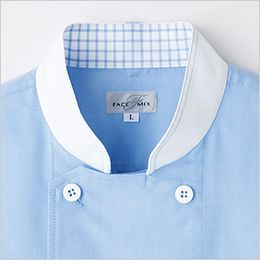 Facemix FB4522U コックシャツ/七分袖(男女兼用) スタンドカラー仕様