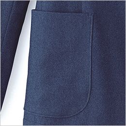 Facemix FJ0017M デニム調カジュアルジャケット(男性用) 左右の裾にはポケットがついていて小物の出し入れに便利