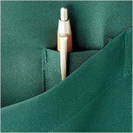 Facemix FK7164 Ｈ型胸当てエプロン(男女兼用) 内側にペン挿しポケット付き
ペンなどを収納できます
（両脇ポケット右側のみ）
