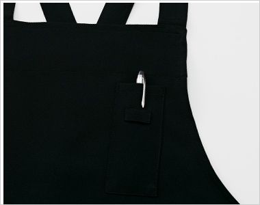 Facemix FK7185 胸当てエプロン 胸元にはペンが挿せるポケット付き