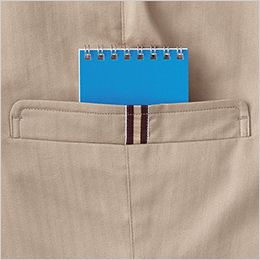 Facemix FP6004M ストレッチカーゴパンツ(男性用) メモ帳や伝票の出し入れが簡単なサイドポケット付き
かさばらずシルエットを邪魔しないデザイン