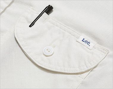 Lee LCS43003 シャンブレーシャツ/長袖(女性用) フラップにあるペン挿し口
