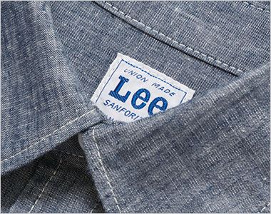 Lee LCS43004 シャンブレーシャツ/七分袖(女性用) Leeワークウェアオリジナルネームタグ付き