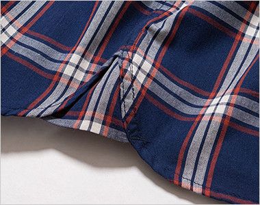 Lee LCS46006 ウエスタンチェックシャツ/長袖(男性用) 耐久面を考慮した裾サイドにあしわられた補強布