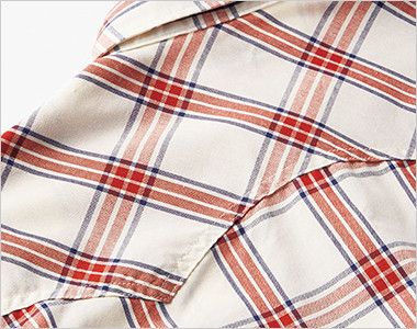 Lee LCS46006 ウエスタンチェックシャツ/長袖(男性用) バイヤス仕立てのアンブレラ風バックヨーク