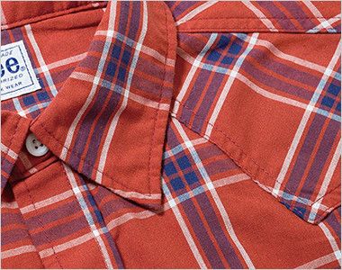 Lee LCS46007 ウエスタンチェックシャツ/七分袖(男性用) 切り替えがおしゃれな、ウエスタンシャツの特徴の肩ヨーク