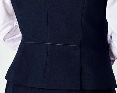 Bonmax LV1182 [通年]ニッケ ミライト ベスト 無地 ウエストのパイピングと裾ベンツ