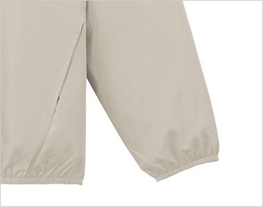 リサイクルタフタフーデッドジャケット 袖口、裾口は同色のバインダー始末