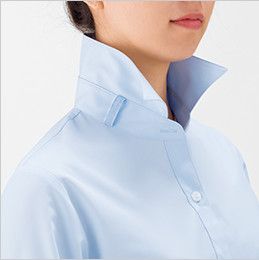Bonmax RB4551 [通年]着用時のストレスを軽減する『もっとすごい』半袖ブラウス 衿下のサイドにループが付いています

