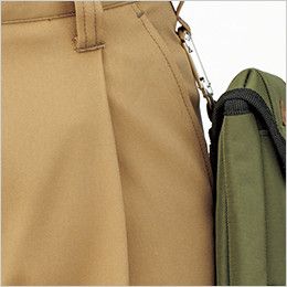 RP6908 ROCKY ワンタックパンツ(男女兼用) ツイル 腰回りの動きやすさをアップするワンタック仕様