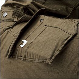 RP6912 ROCKY カーゴパンツ(男女兼用) コーデュラファブリック 収納力のあるフラシのフラップ付き右カーゴポケット