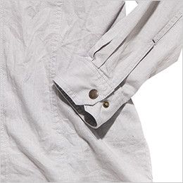 RS4301 ROCKY スタンドカラーシャツ(女性用) おしゃれなヴィンテージ感あるボタン