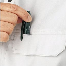 RS4902 ROCKY 長袖シャツ(男女兼用) バーバリー ペンホール付きフラップを使用