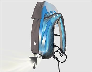 Bonmax S26FC [春夏用]リュック式冷風ウェア 凍らせたペットボトルの冷気が背部や肩部を浸透冷感で冷却。
