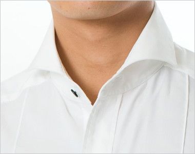 24115 ボストン商会 ホリゾンタルカラーシャツ/長袖(男性用) ウィングカラーの襟元