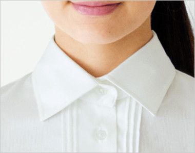 24225 ボストン商会 シャツ/七分袖(女性用) 上品な印象の襟元