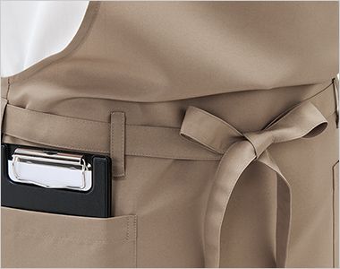 ボストン商会 27346 胸当てエプロン[男女兼用] 腰ループ付きでウエストにしっかりフィット。肩への負担を軽減し、長時間の作業も快適に。
