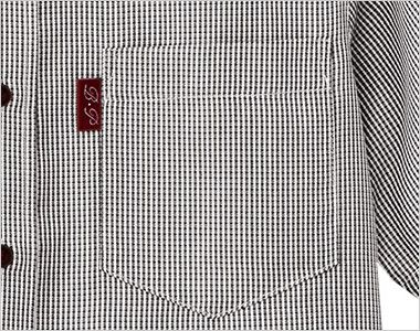 33303 ボストン商会 ボタンダウンシャツ/半袖(男女兼用) チェック ポケット