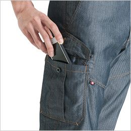 バートル 1512 [春夏用]ヘリンボーン&T/Cライトツイルカーゴパンツ[男女兼用] Phone収納ポケット