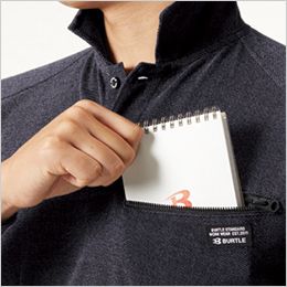 バートル 4094 [秋冬用] ヘビーウエイトポロシャツ[男女兼用] ファスナーポケット(左・深さ20cm)