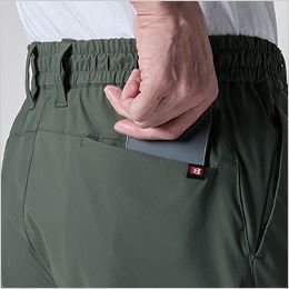 バートル 4100 [春夏用]4WAYストレッチ ショートパンツ[男女兼用] 着席時にスマホが干渉しないPhone収納バックポケット(左右)・サイズチップ(左)