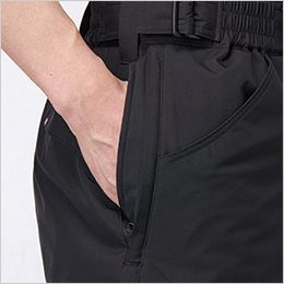 防寒パンツ スルーポケット