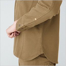 バートル 5205 ヴィンテージサテン長袖シャツ(綿100％)[男女兼用] 補強デザイン
カフスアジャスター