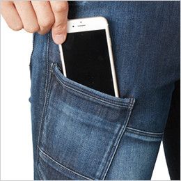 バートル 532 ストレッチデニムカーゴパンツ(男女兼用) Phone収納ポケット