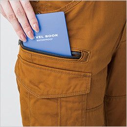 バートル 5509 綿100%チノクロスレディースカーゴパンツ(女性用) 長財布・野帳対応ポケット