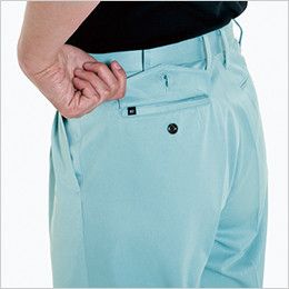 バートル 6003 [秋冬用]エコツータックパンツ 左 ピスフラップ（ボタン止め）
