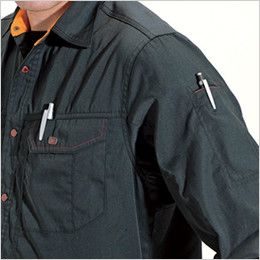 バートル 6033 長袖シャツ(男女兼用) 内ペンさし