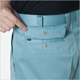 バートル 605 ツータックカーゴパンツ サイズチップ・ドットボタン止めピスフラップ