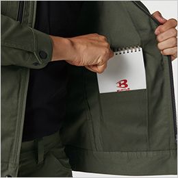 バートル 6201 [秋冬用]エコストレッチツイル 長袖ジャケット[男女兼用] 内ポケット