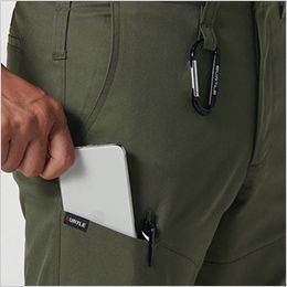 バートル 6203 [秋冬用]エコストレッチツイル パンツ[男女兼用] ツインループ 
Phone収納ポケット 
