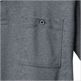 バートル 665 [通年]ドライメッシュ長袖ポロシャツ[男女兼用]  ボタン止めポケット