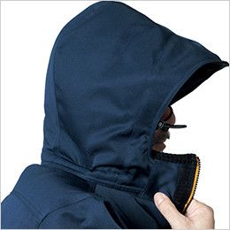 バートル 7111 パイピング防寒コート(男女兼用) 大型フードスピンドル付(マジックテープ+ファスナー脱着)