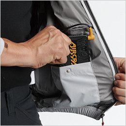 空調服 バートル AC1076SET-D エアークラフトセット 半袖ブルゾン(男女兼用) バッテリーポケット、ファスナー止め