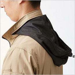 空調服 バートル AC1111PSET エアークラフトセット 迷彩 長袖ジャケット(男女兼用) ポリ100% 収納式フード(スピンドル付き)(全色ブラック)