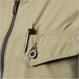 空調服 バートル AC1121SET-D エアークラフトセット ハーネス対応 長袖ブルゾン(男女兼用) ポリ100% ペン差しがある胸ポケット