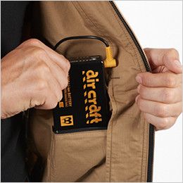 空調服 バートル AC1131SET エアークラフトセット 長袖ブルゾン(男女兼用) 綿100% バッテリー収納ポケット(ドットボタン止め)
