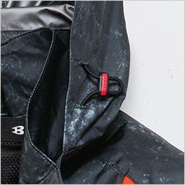 バートル AC2096HB [春夏用]エアークラフト 半袖ブルゾン ハイバックファンタイプ[男女兼用] 大型フード スピンドル付き（前·後）（ボタン止め着脱仕様）